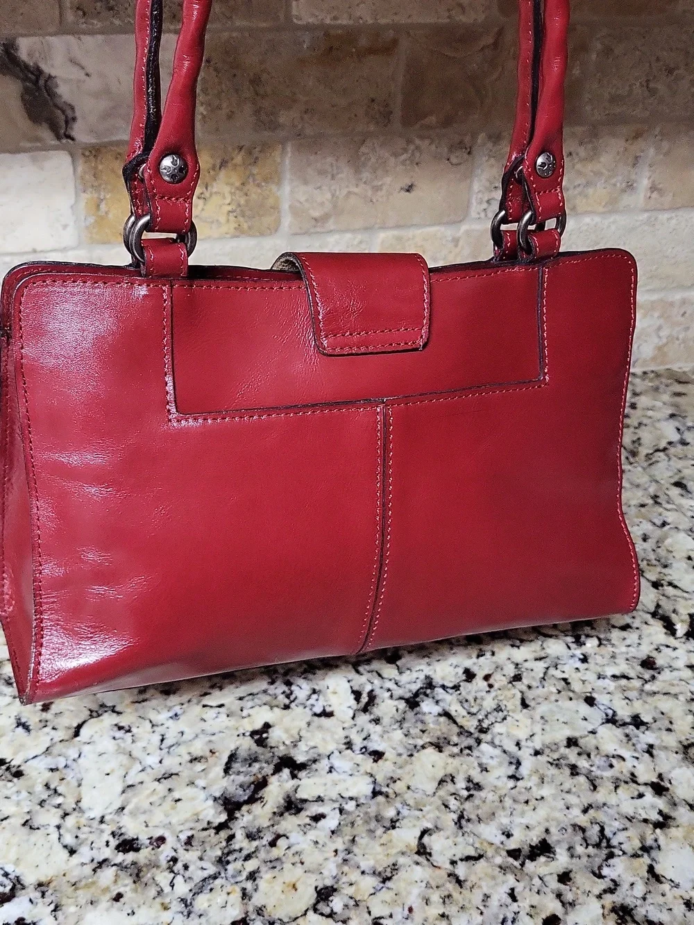 Patricia Nash Tooled Red Rienzo Satchel